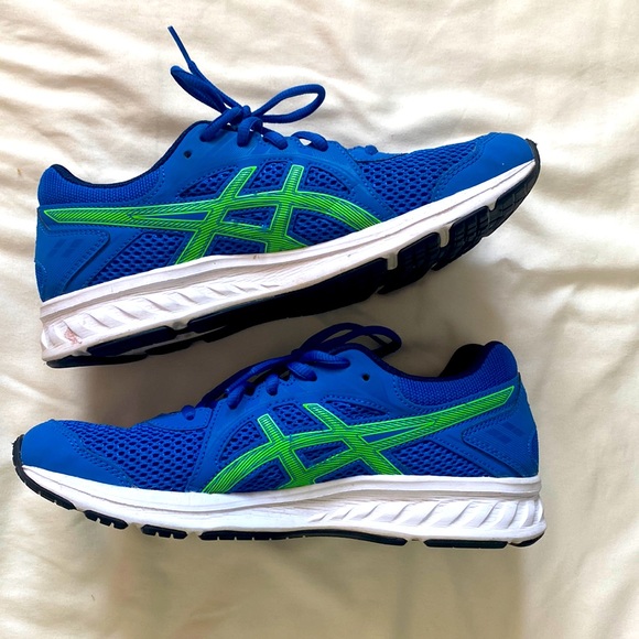 Asics Size 7 Blue Tennis Shoes - Picture 1 of 10